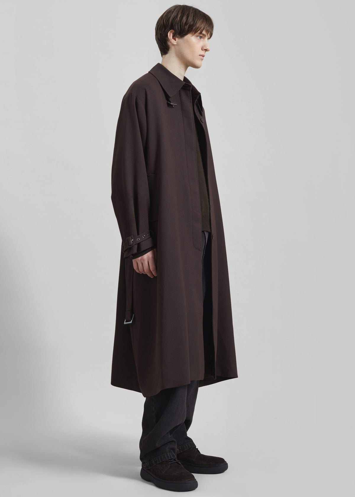 Zach Wool Blend Coat - Brown - 4