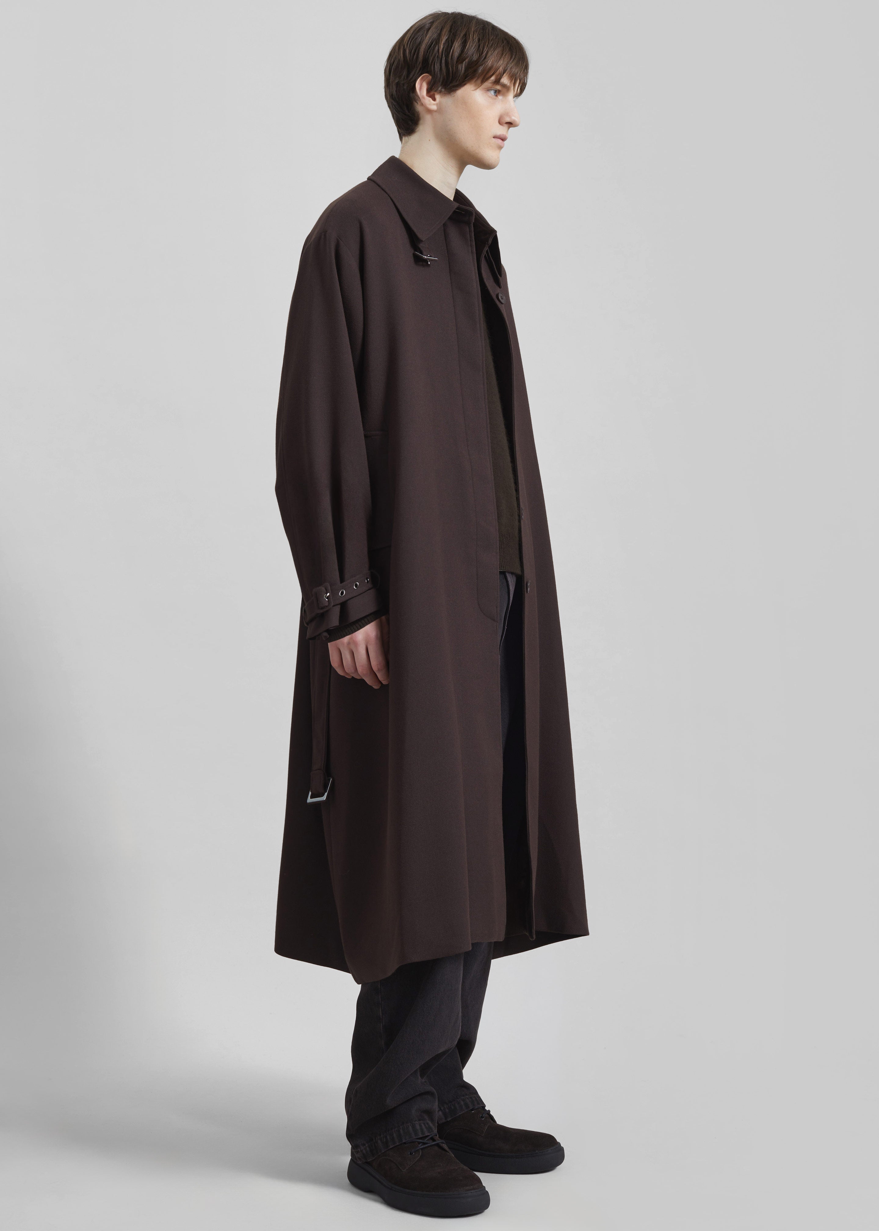 Zach Wool Blend Coat - Brown - 4