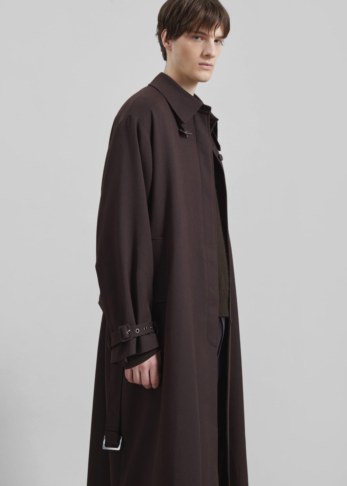 Zach Wool Blend Coat - Brown - 5