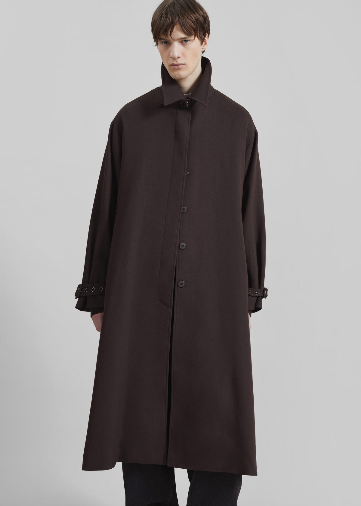 Zach Wool Blend Coat - Brown - 2