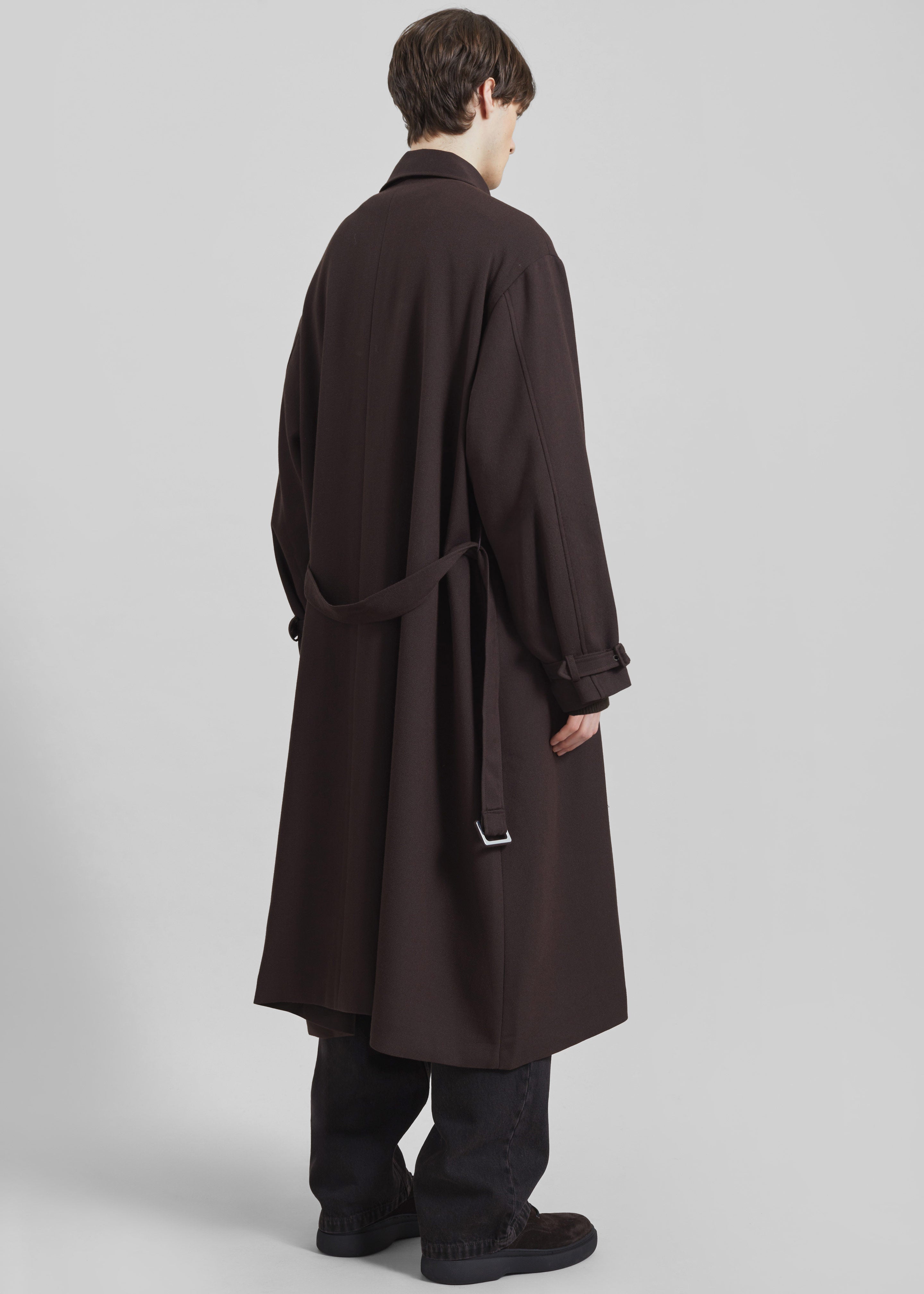 Zach Wool Blend Coat - Brown - 6