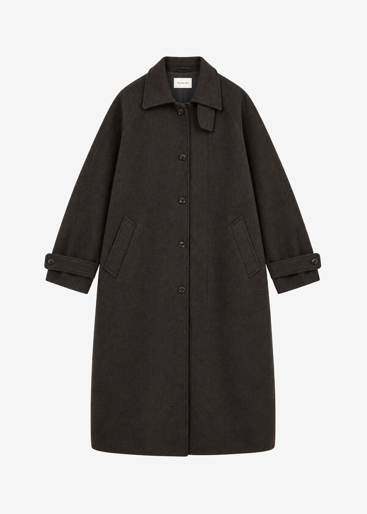 Zach Wool Blend Coat - Brown
