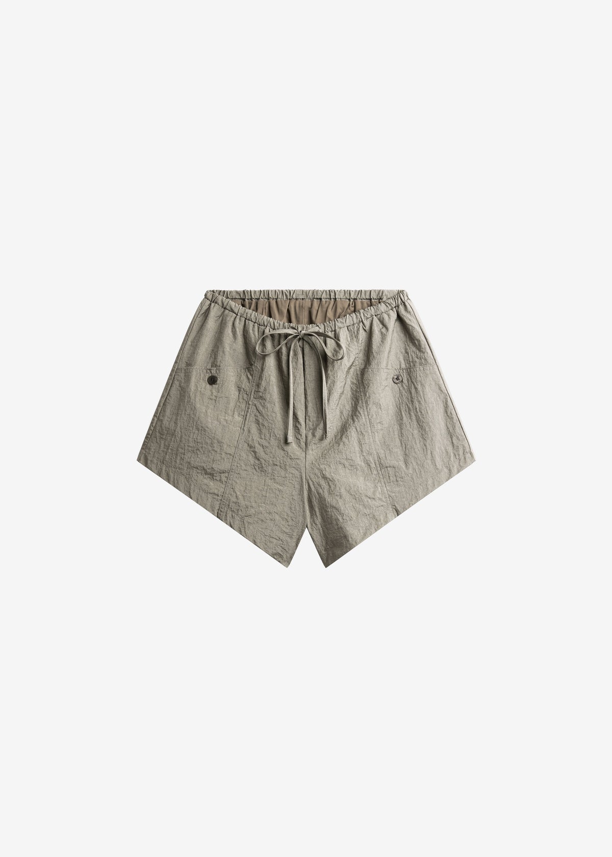 Zamora Textured Mini Shorts - Mocha - 8