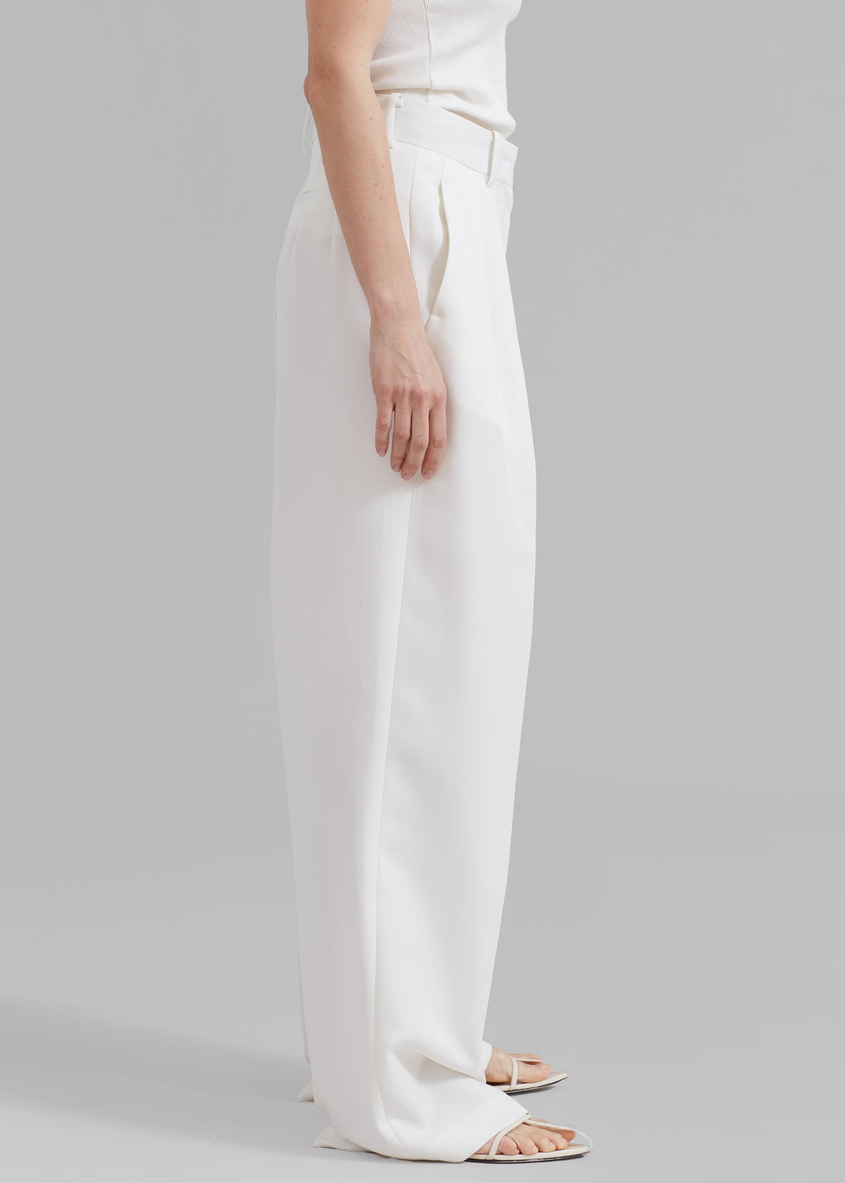Zia Pintuck Trousers - White - 6