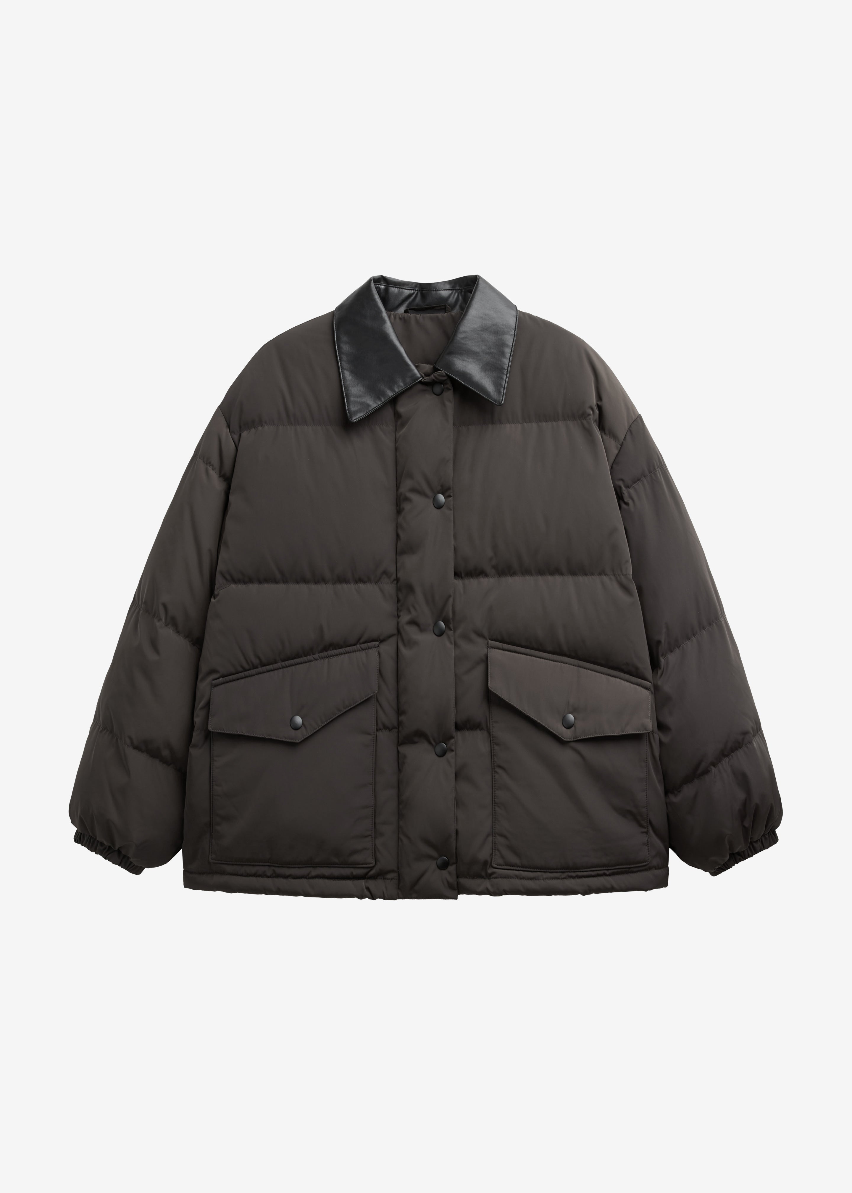 Zinal Puffer Jacket - Dark Brown - 9