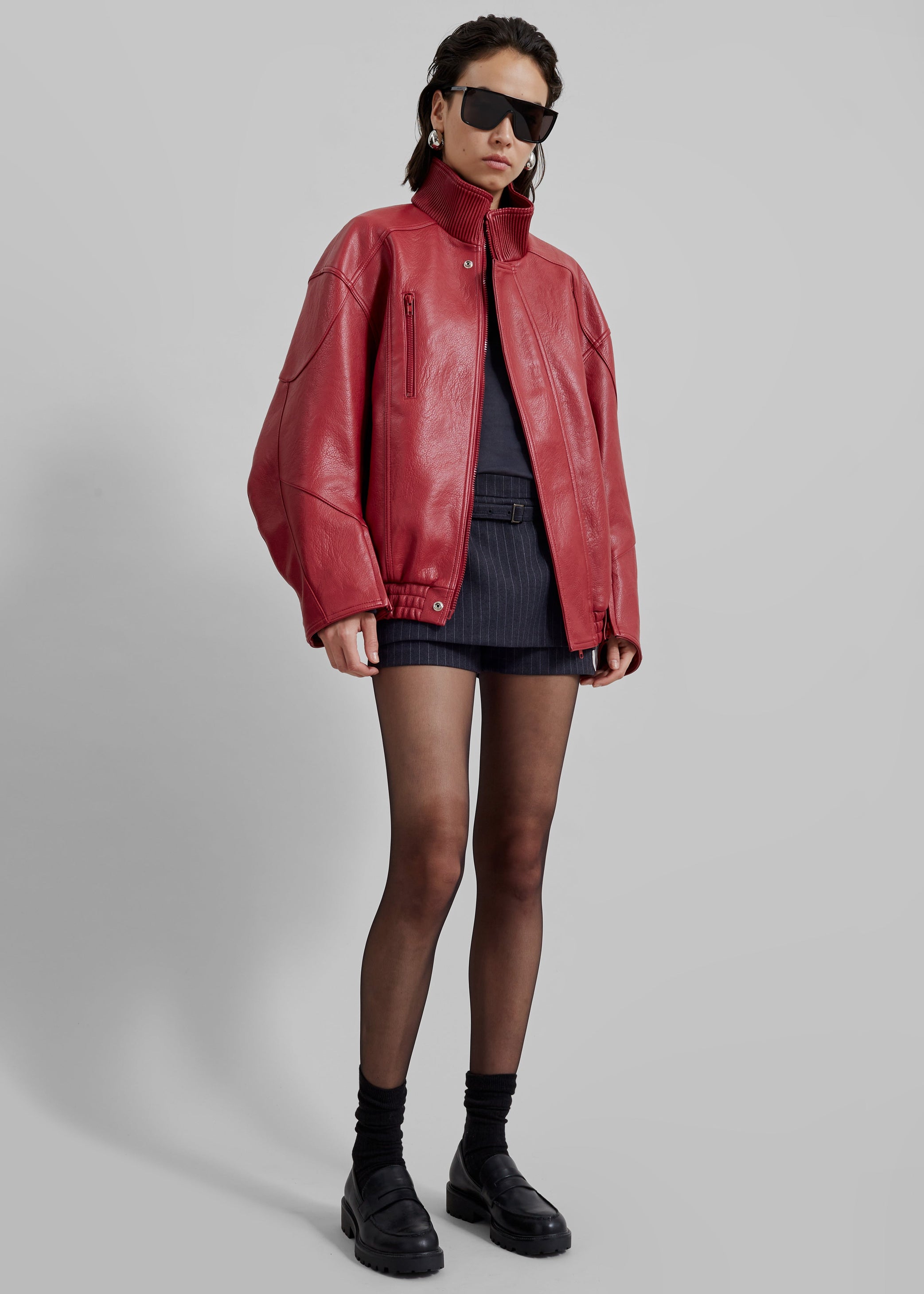 Shop the look image for Zion Bomber Jacket - Red