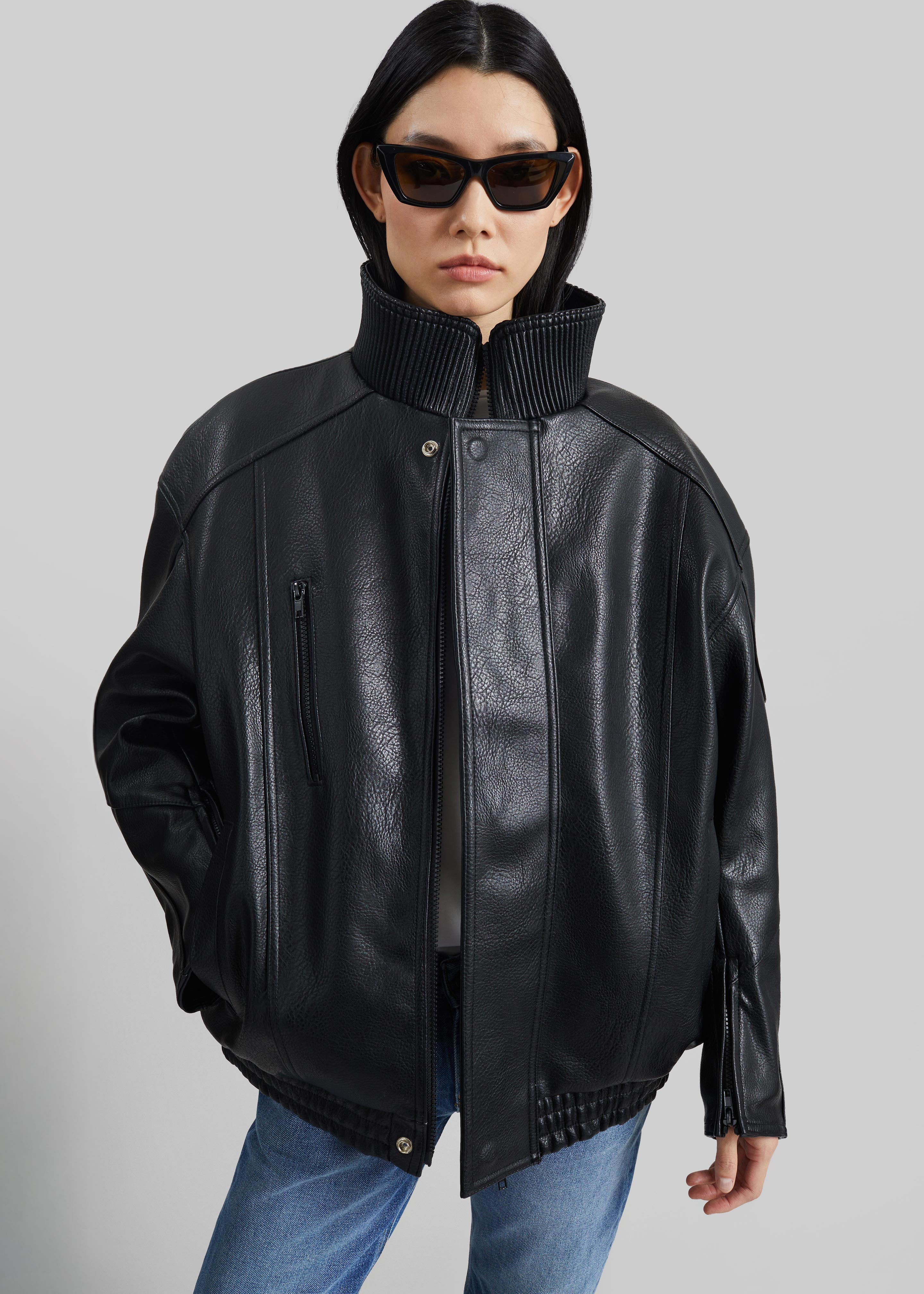 Zion Quilted Bomber Jacket - Black – The Frankie Shop Europe