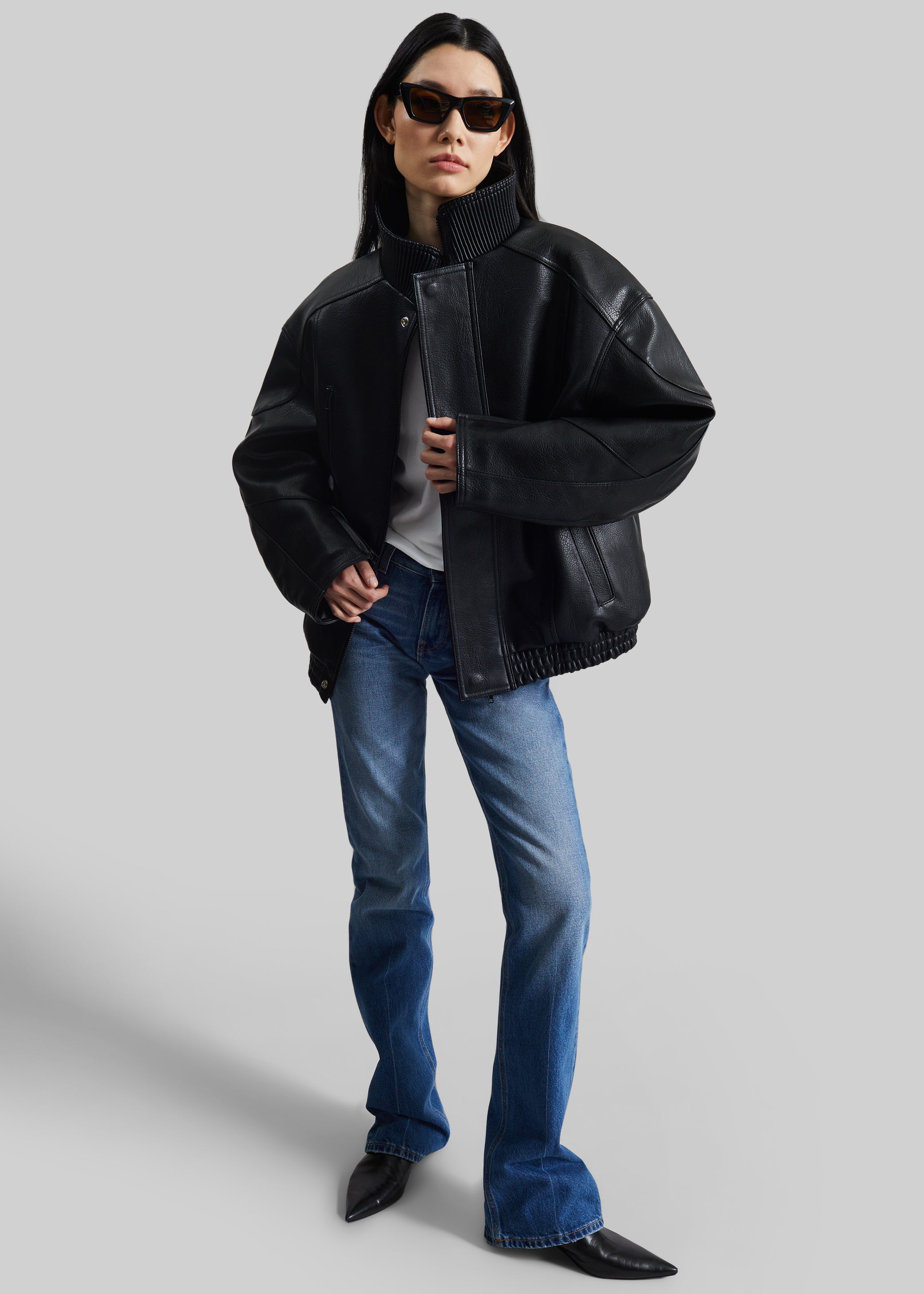 Shop the look image for Zion Quilted Bomber Jacket - Black