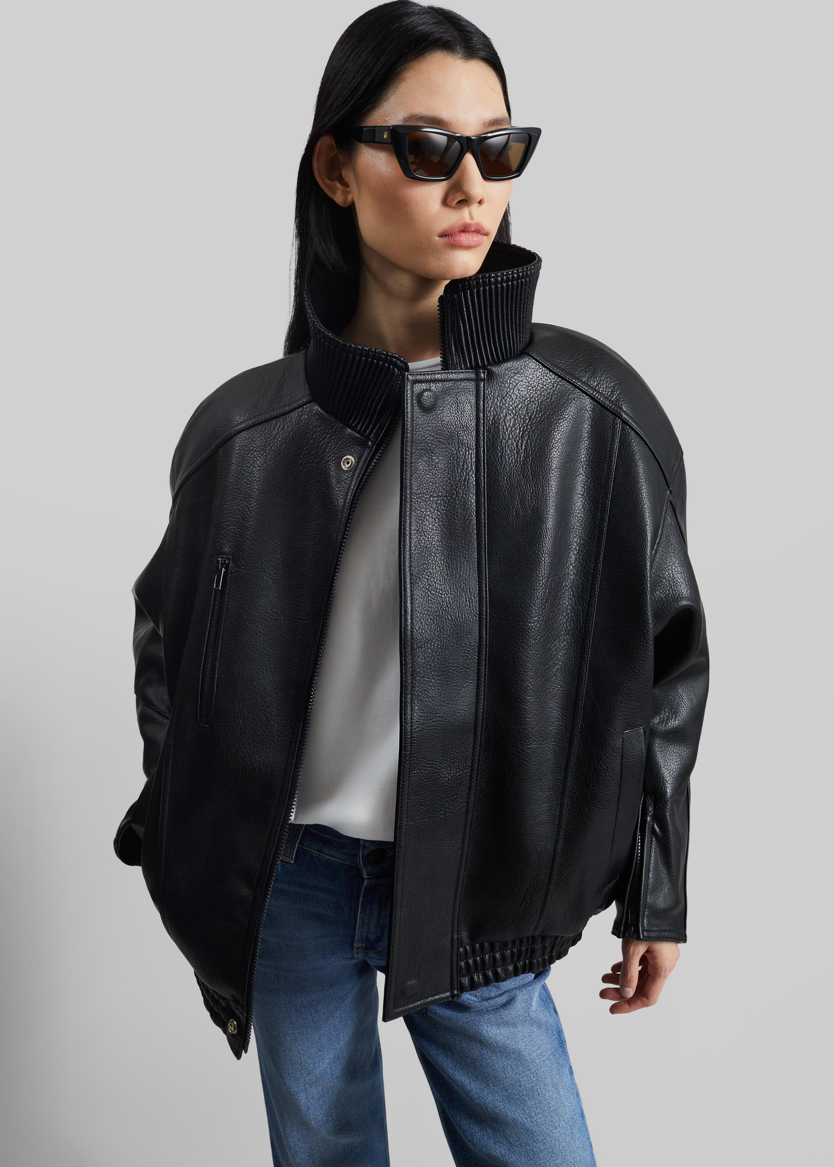 Zion Quilted Bomber Jacket - Black – The Frankie Shop Europe