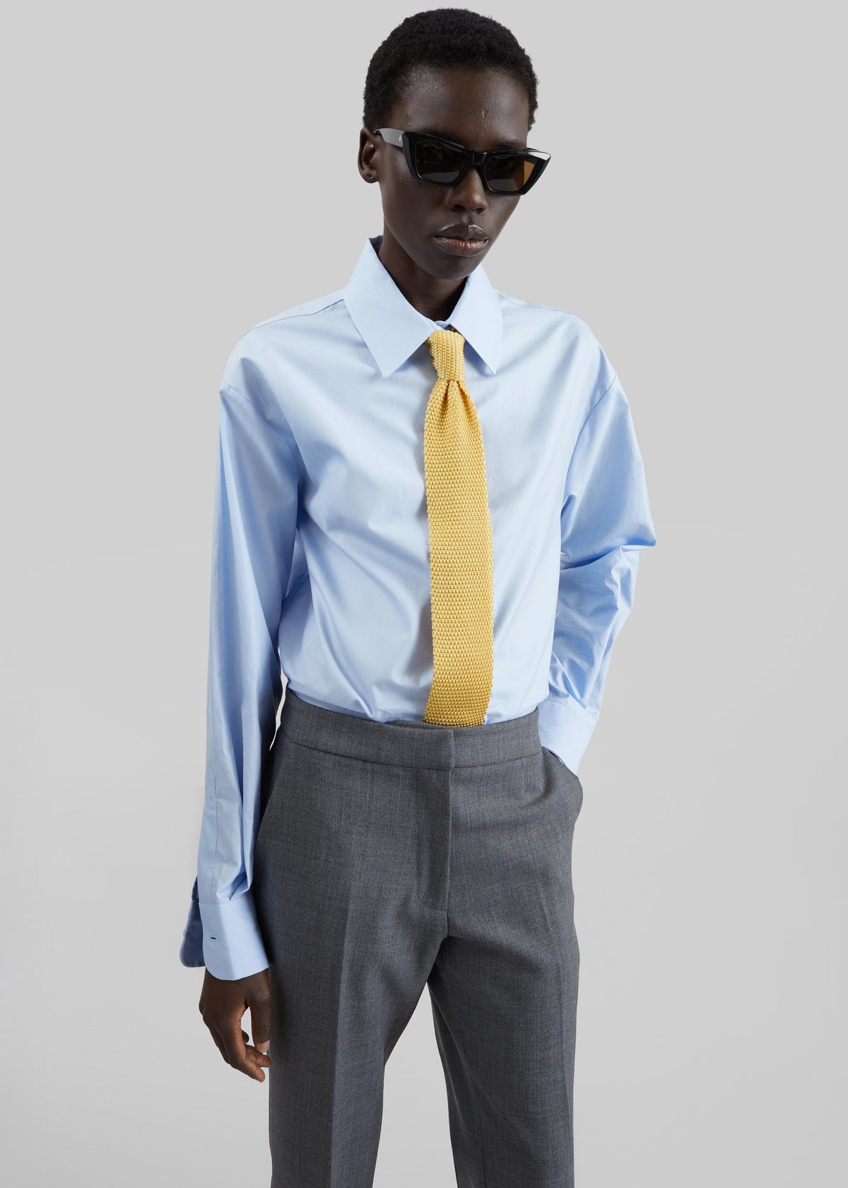 Zira Knitted Silk Tie - Yellow