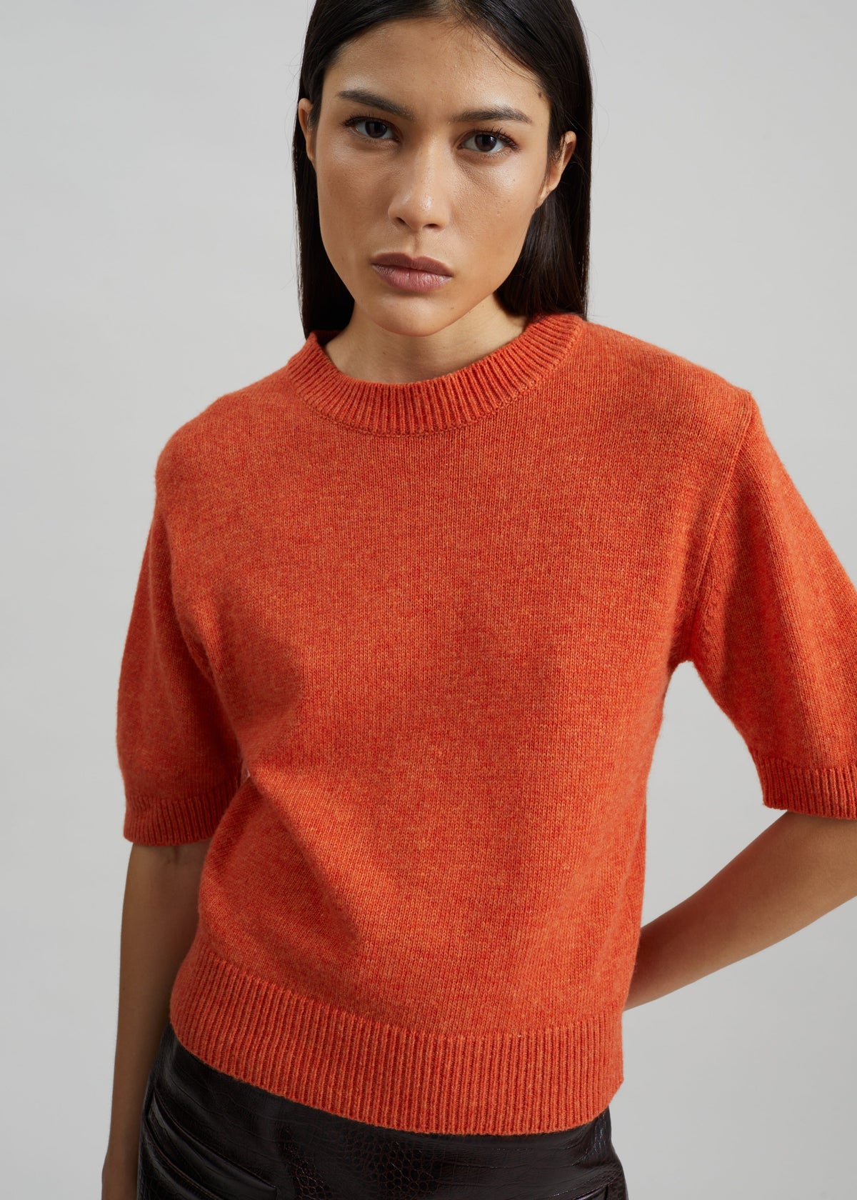Zoersel Knit Top - Orange - 2