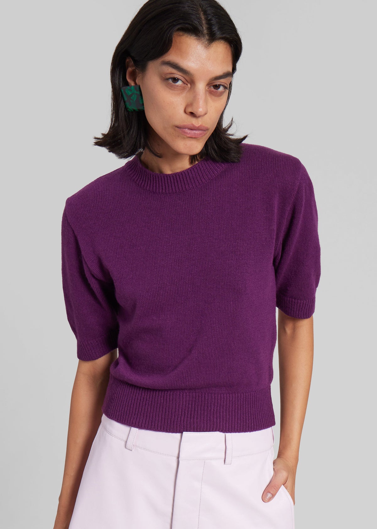 Zoersel Knit Top - Purple - 1