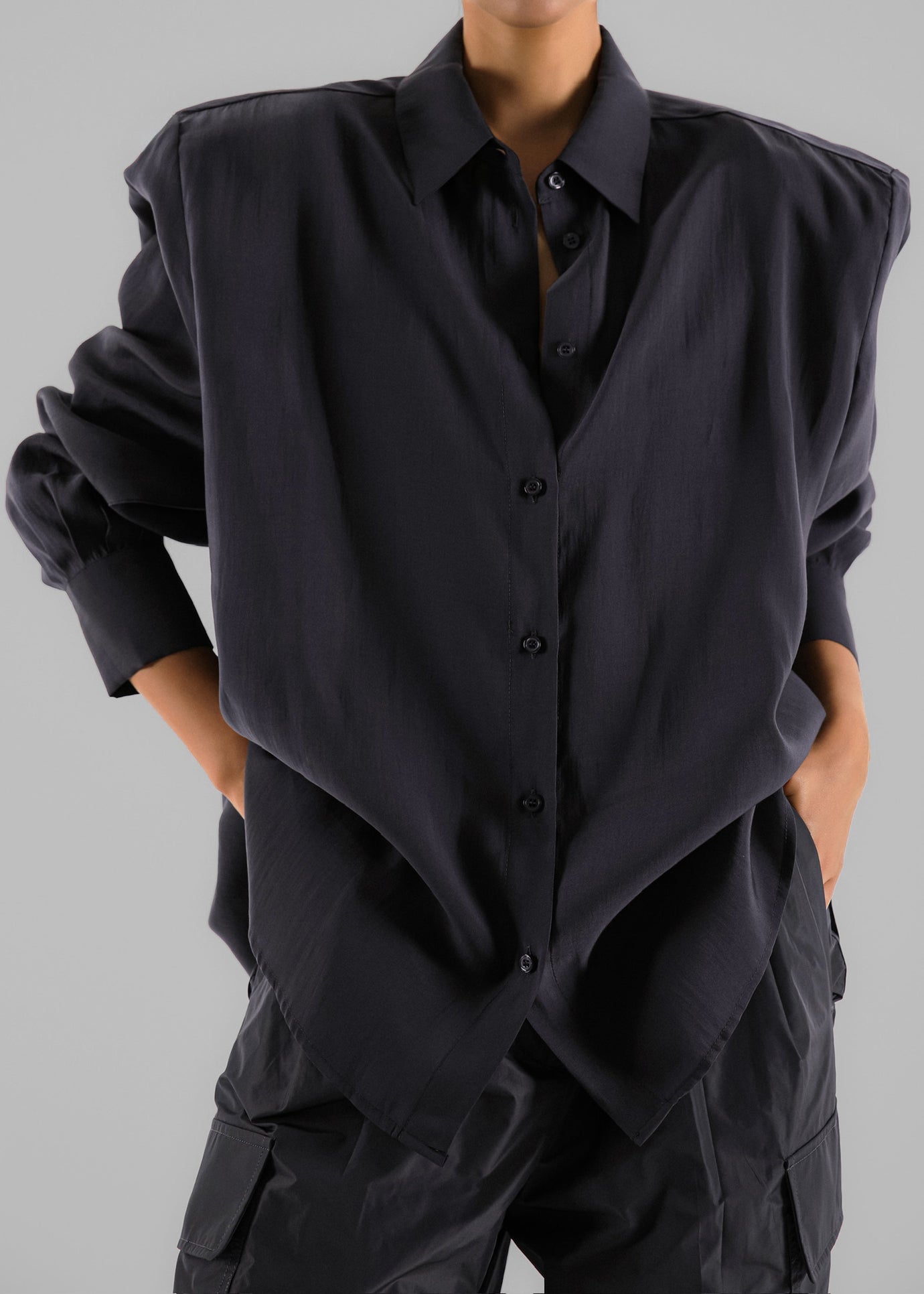 Zoula Padded Shirt - Charcoal