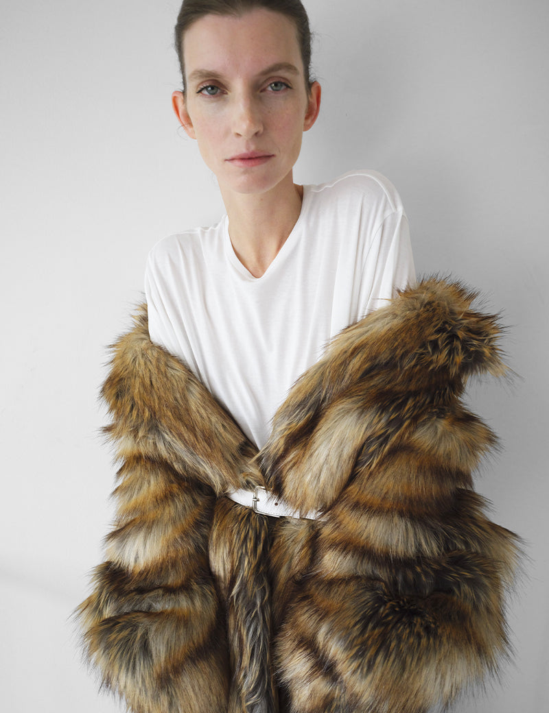 The Frankie Shop faux fur jacket, perfect for winter layering.