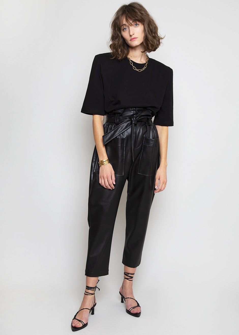 Carrington Padded Shoulder Tee - Black - 5