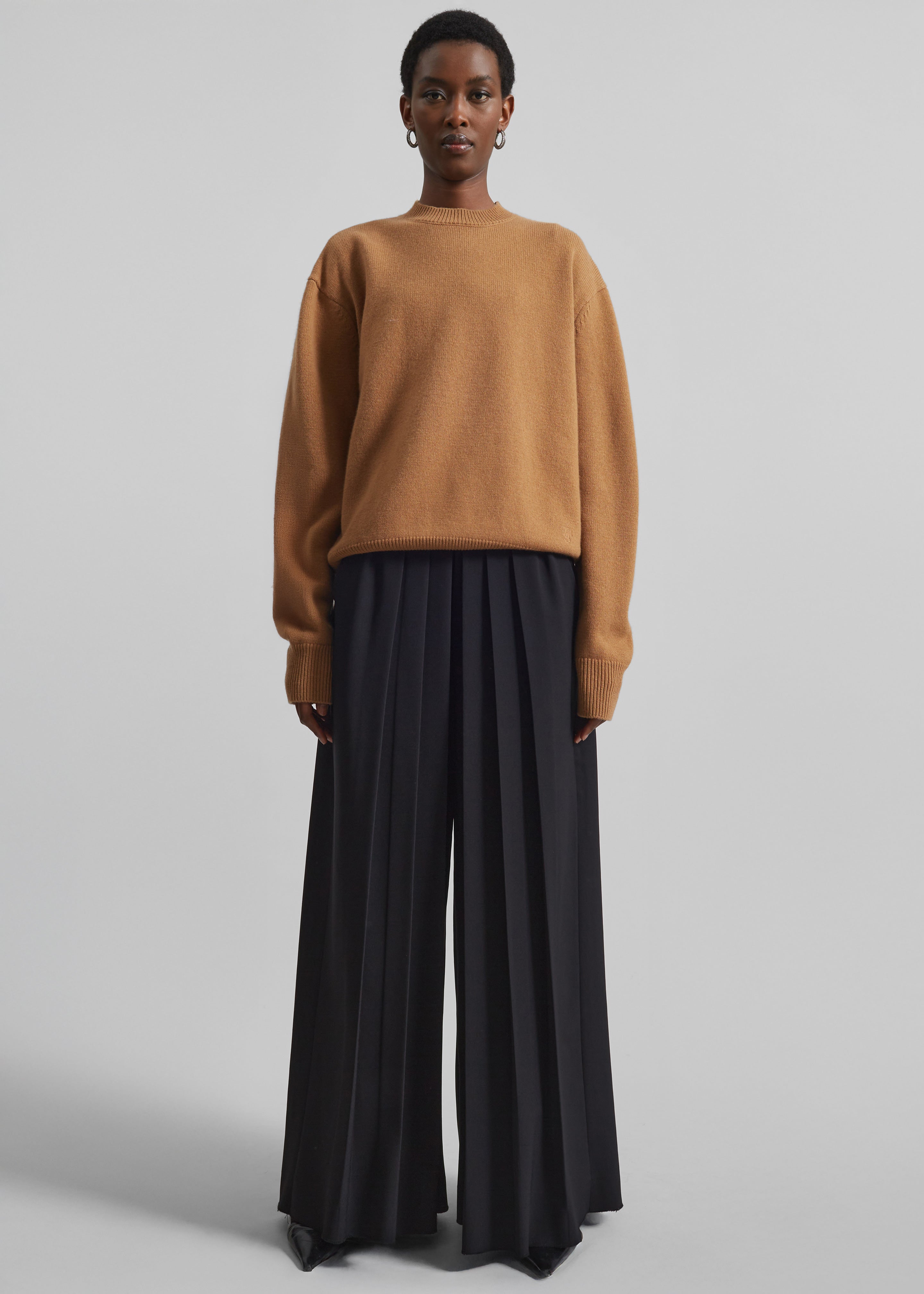 Quinton Crew Neck Sweater - Camel - 2