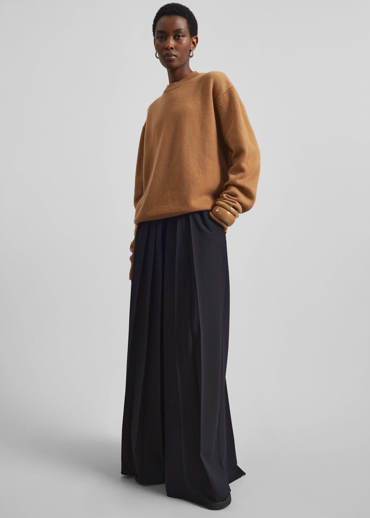 Quinton Crew Neck Sweater - Camel - 3