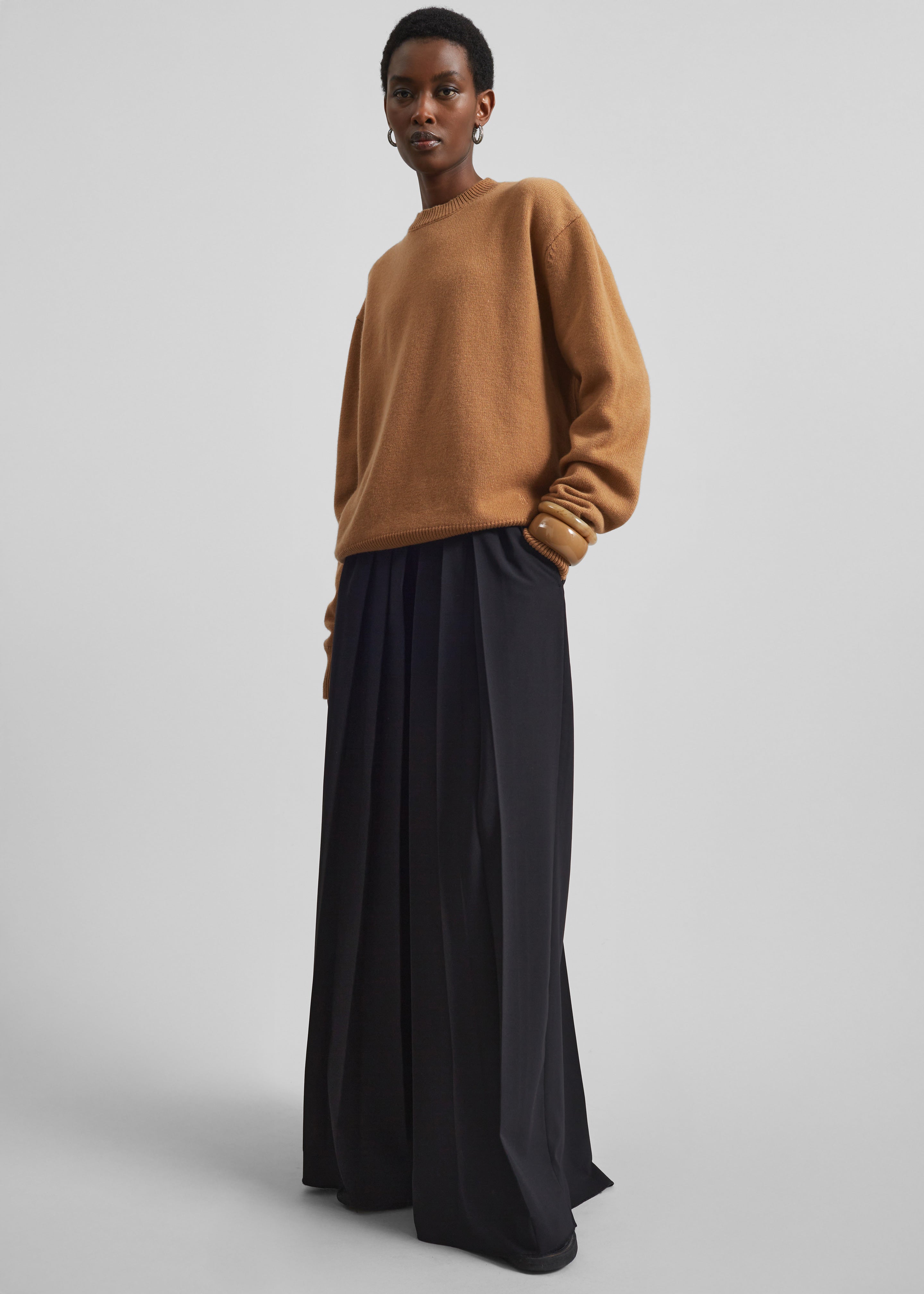 Quinton Crew Neck Sweater - Camel - 3