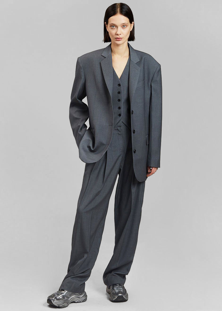 Gelso Waistcoat - Dark Grey Melange – The Frankie Shop Europe