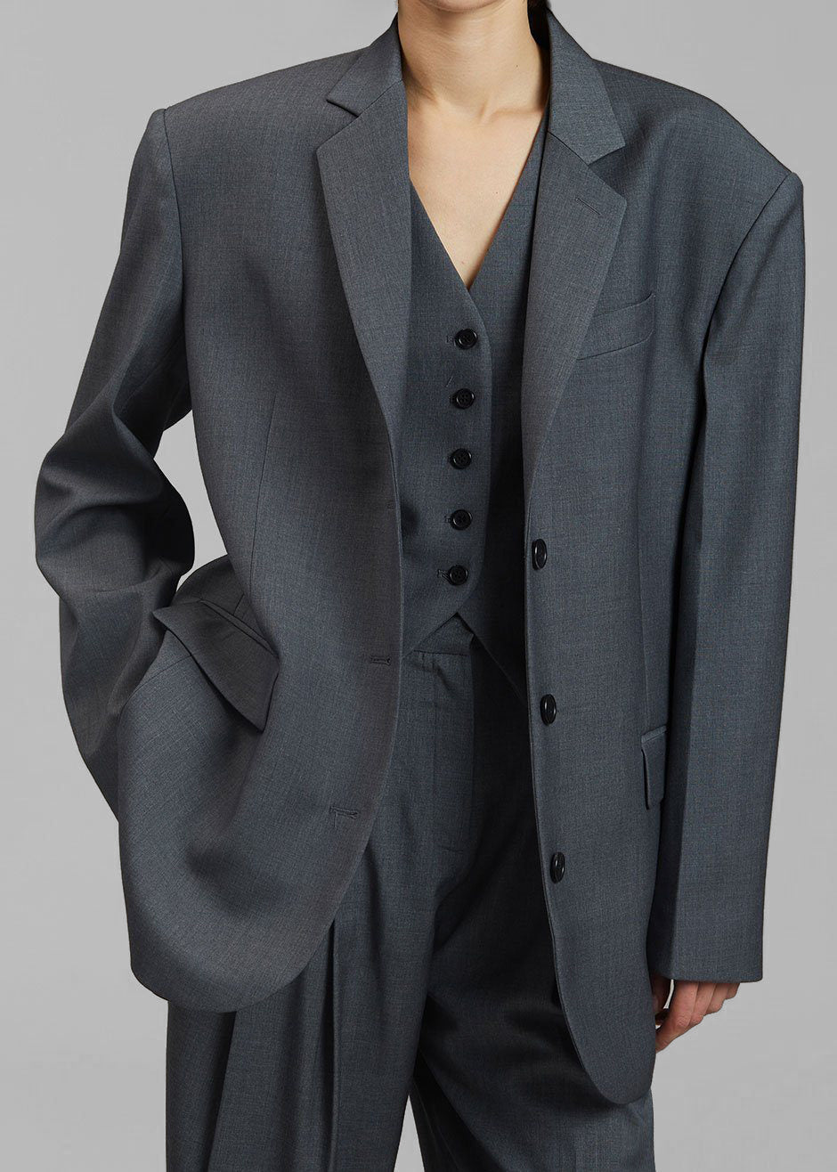 Gelso Oversized Blazer - Dark Grey Melange - 1