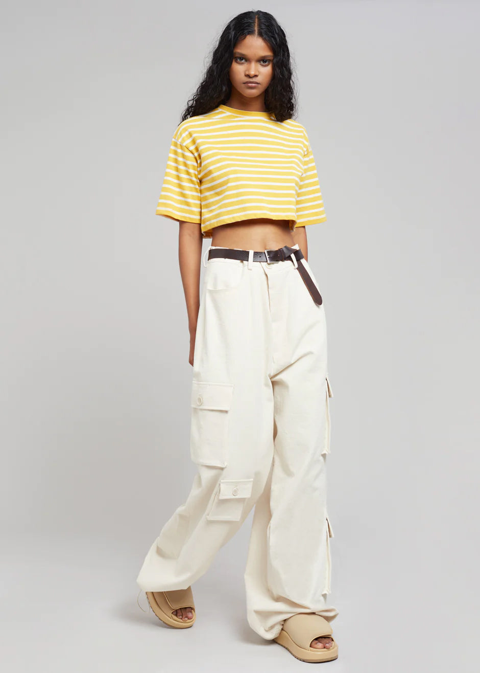 Hailey Oversized Cargo Pants - Beige