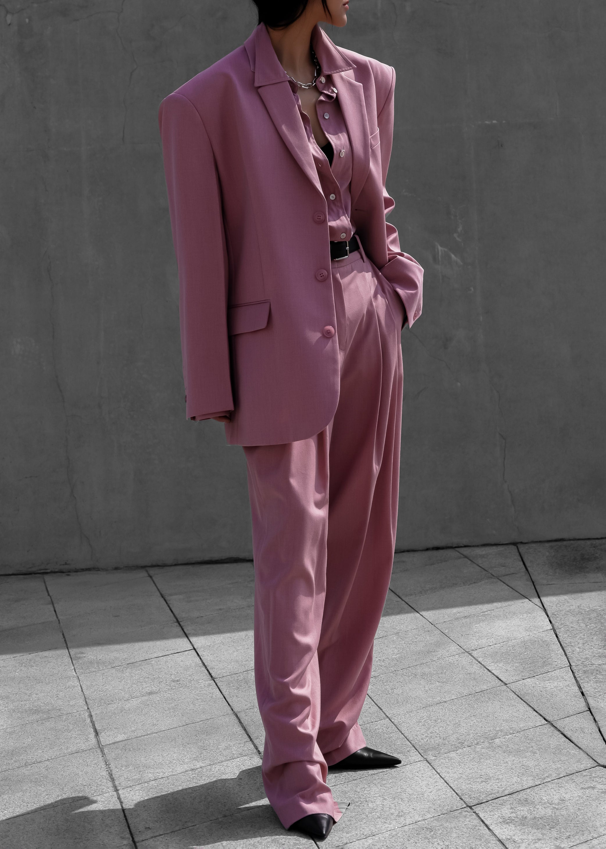 Shop the look image for Gelso Oversized Blazer - Rose