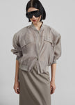 Gemena Padded Bomber Jacket - Taupe