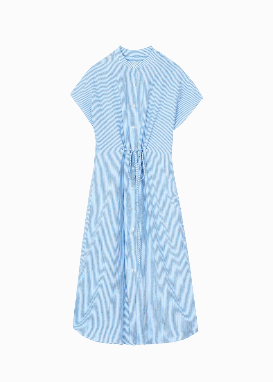 Malin Shirt Dress - Blue/White Stripe - 8