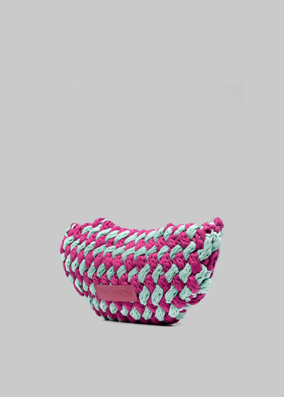 JW Anderson Knitted Bum Bag - Purple/Mint - 2