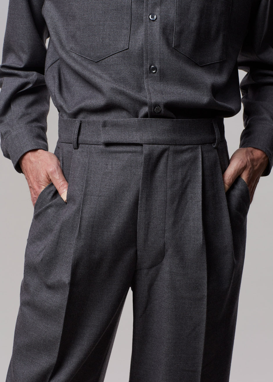 Heith Flanelle Suit Pants - Charcoal - 3