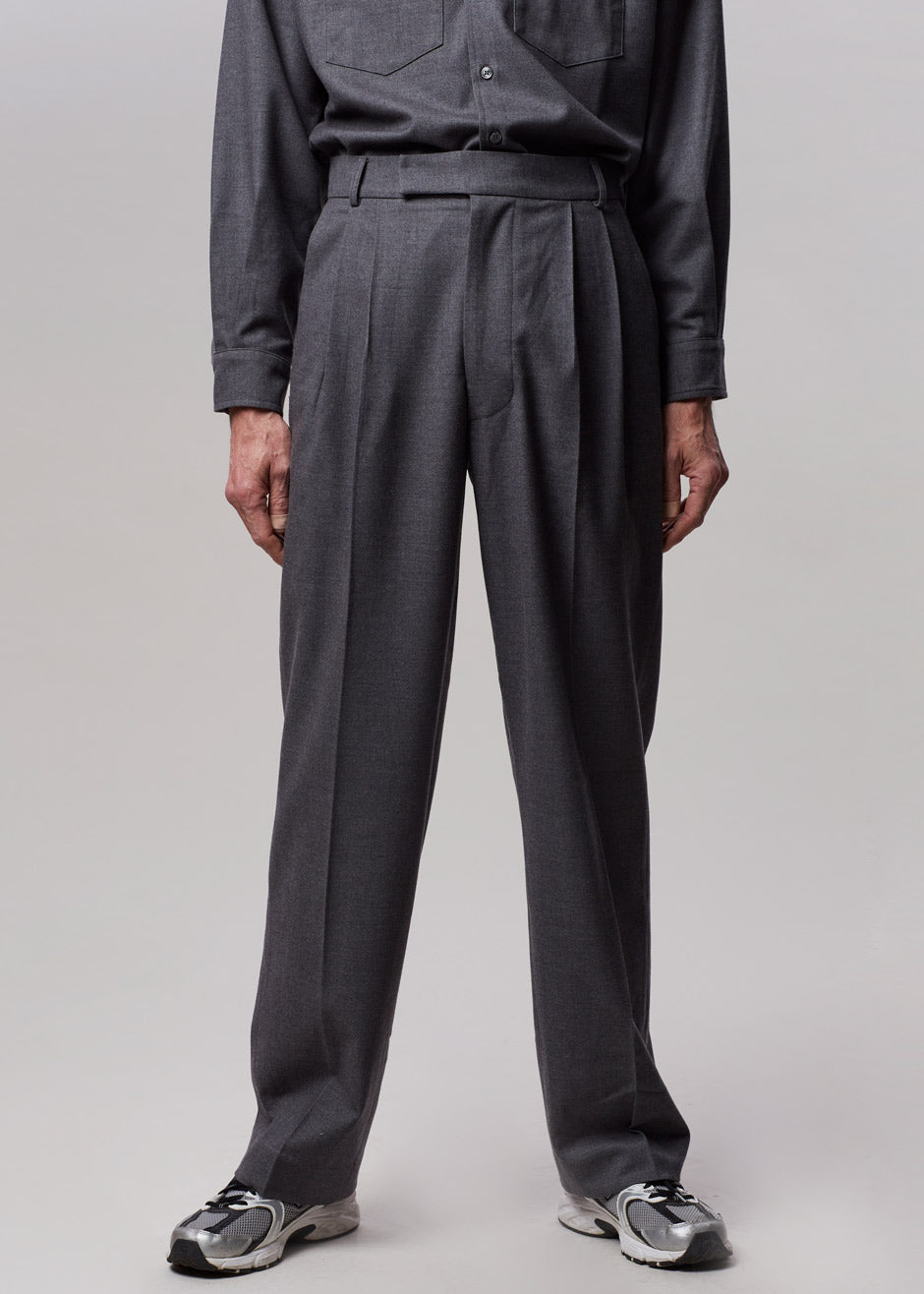 Heith Flanelle Suit Pants - Charcoal