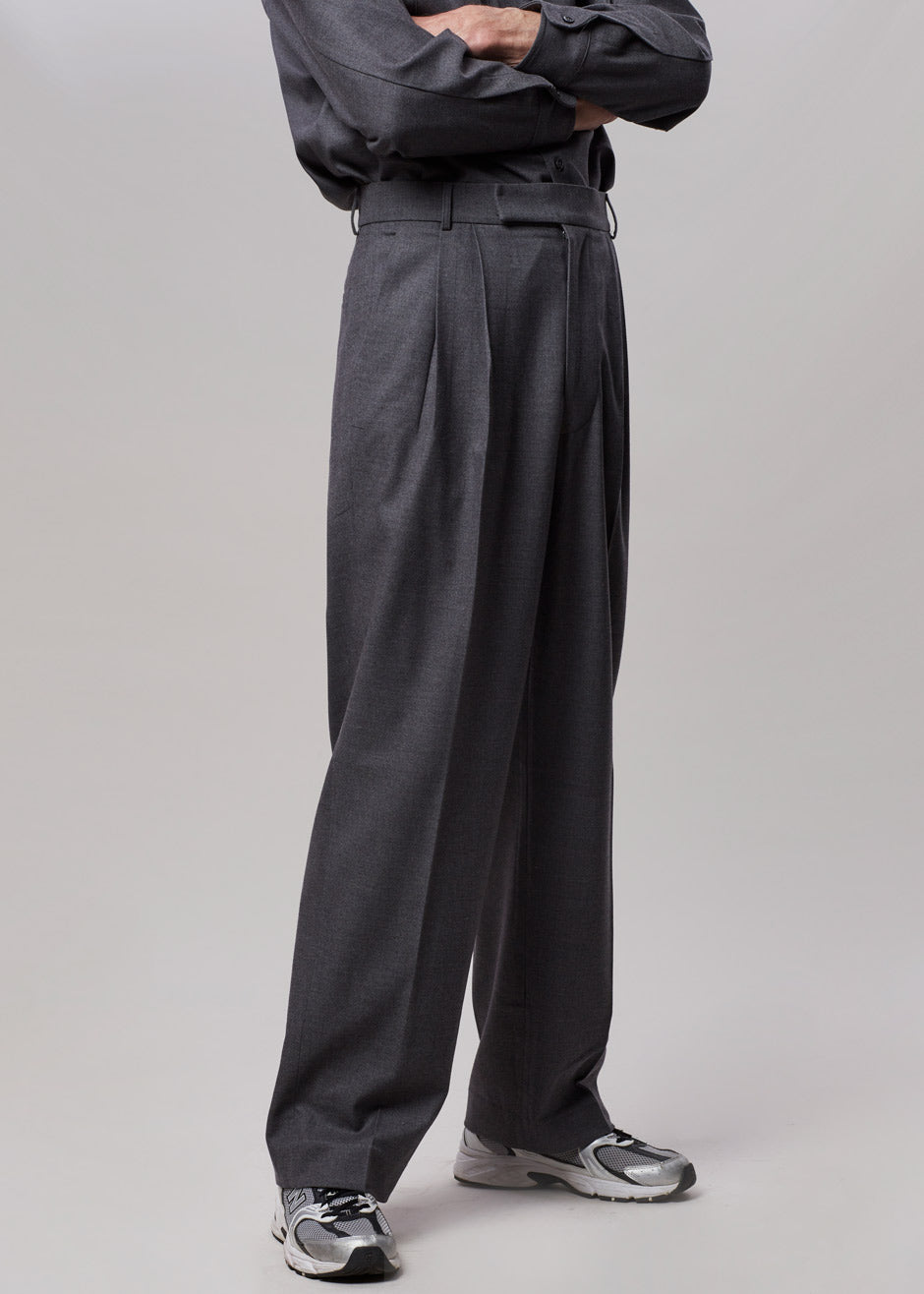 Heith Flanelle Suit Pants - Charcoal - 4