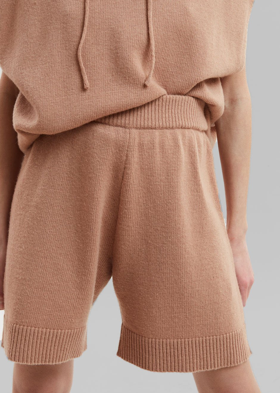 Juno Knit Lounge Shorts - Terra Cotta - 10