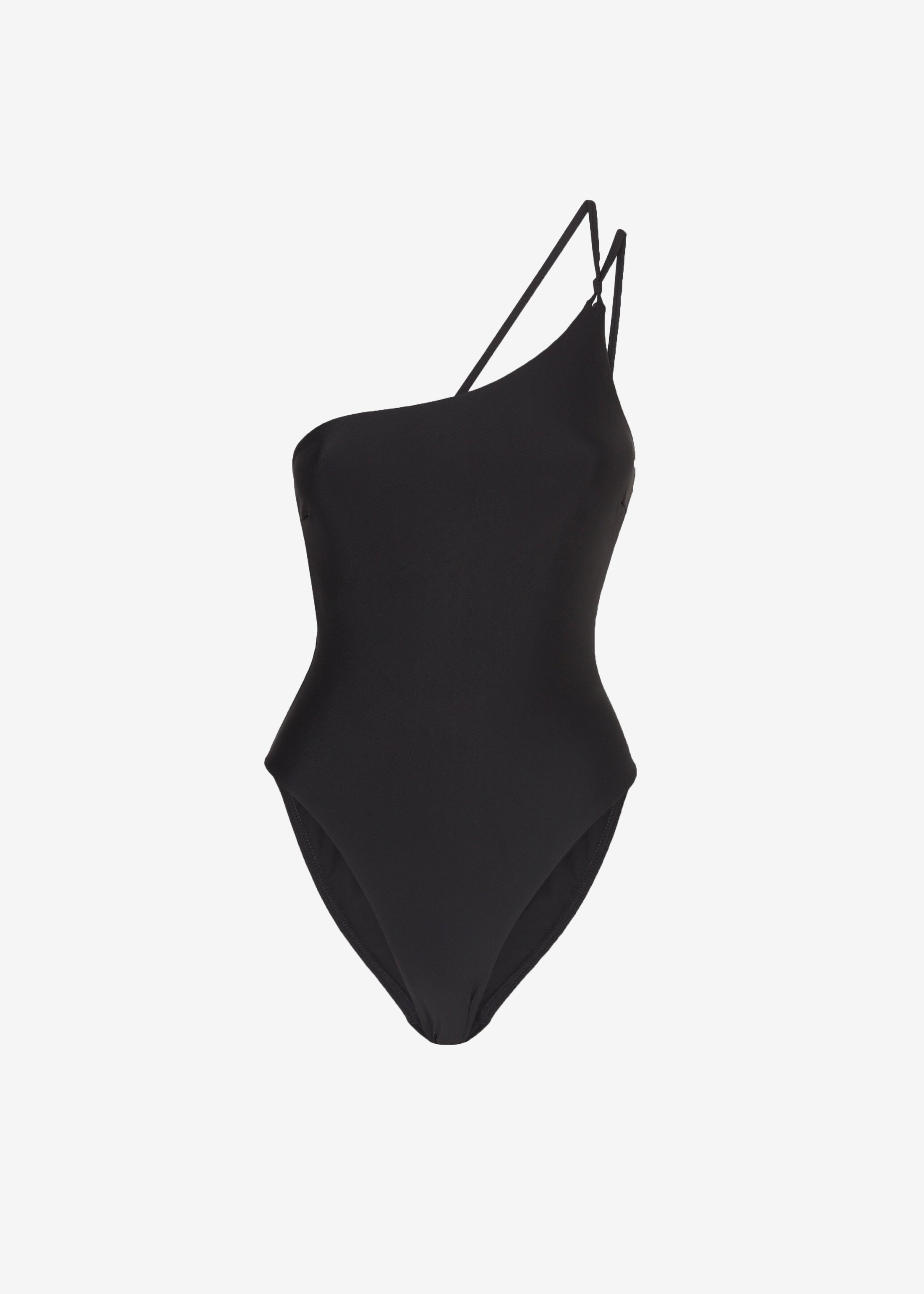 Matteau One Shoulder Maillot Swimsuit - Black - 7