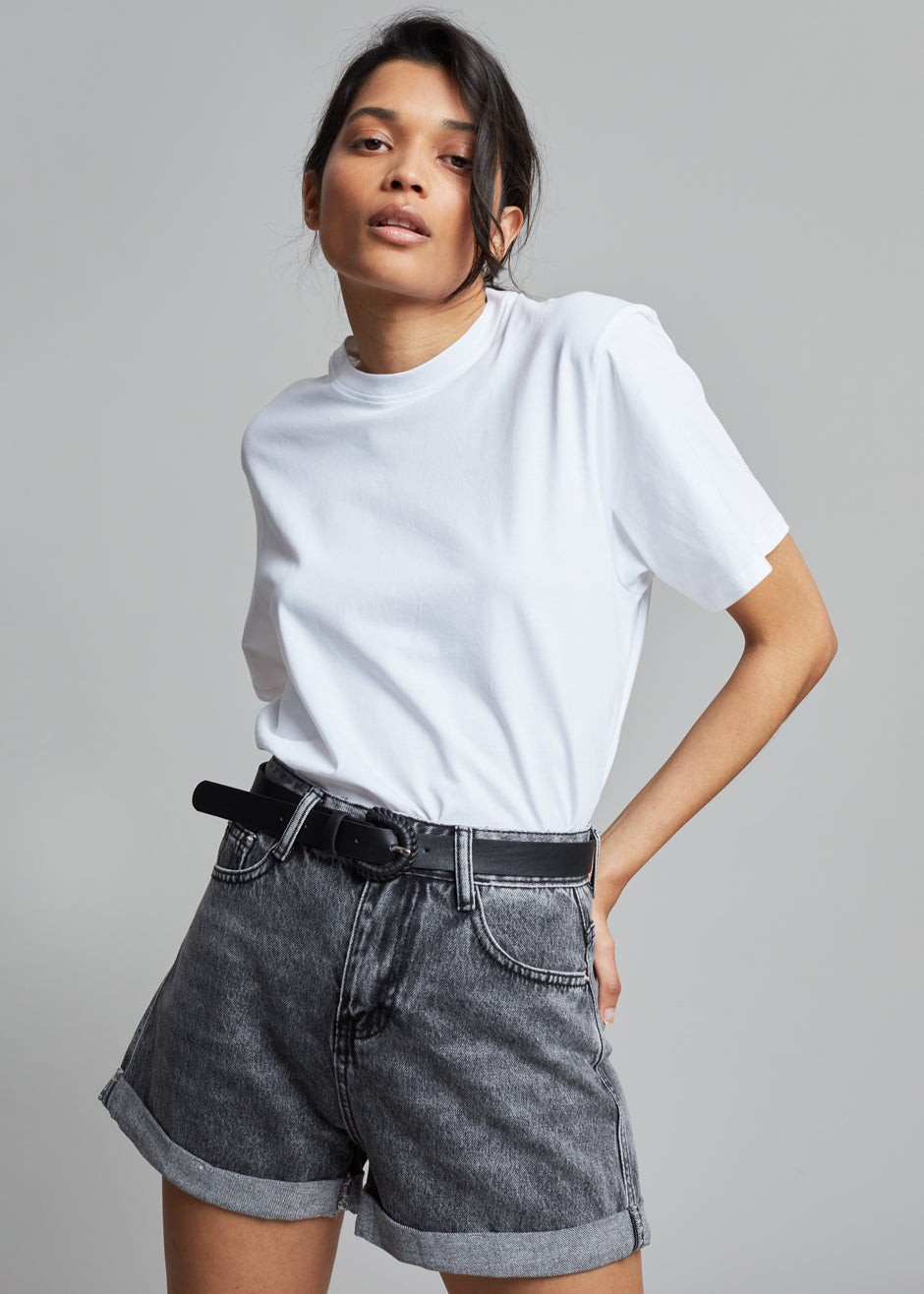 Lilou Simple Tee - Optic White - 4