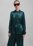 3.1 Phillip Lim Classic Satin Shirt - Deep Ocean