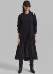 3.1 Phillip Lim French Terry Oversized Midi Dress - Black