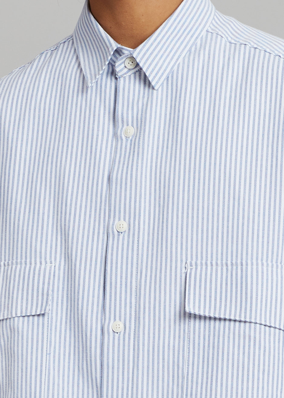 Ethan Pocket Shirt - Blue Stripe - 4