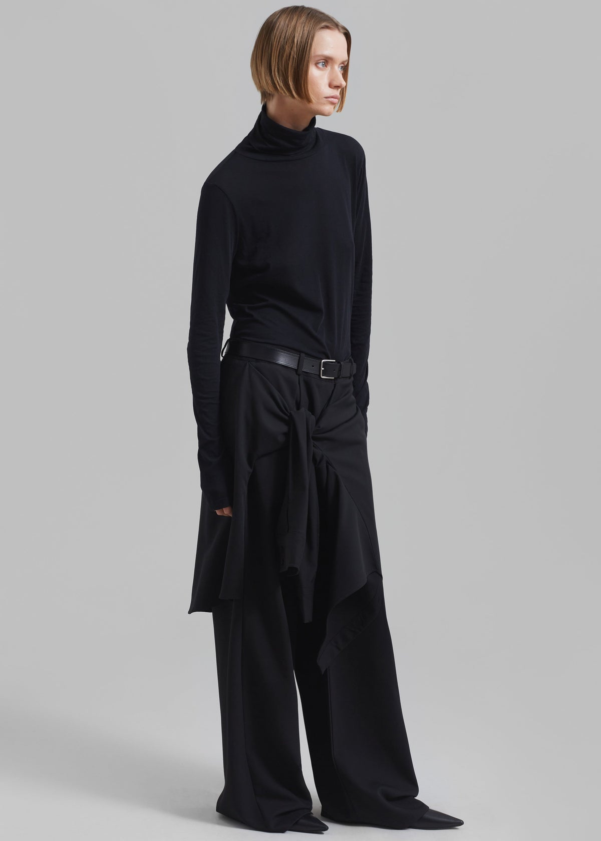 Adam Tie-Front Pants - Black - 5