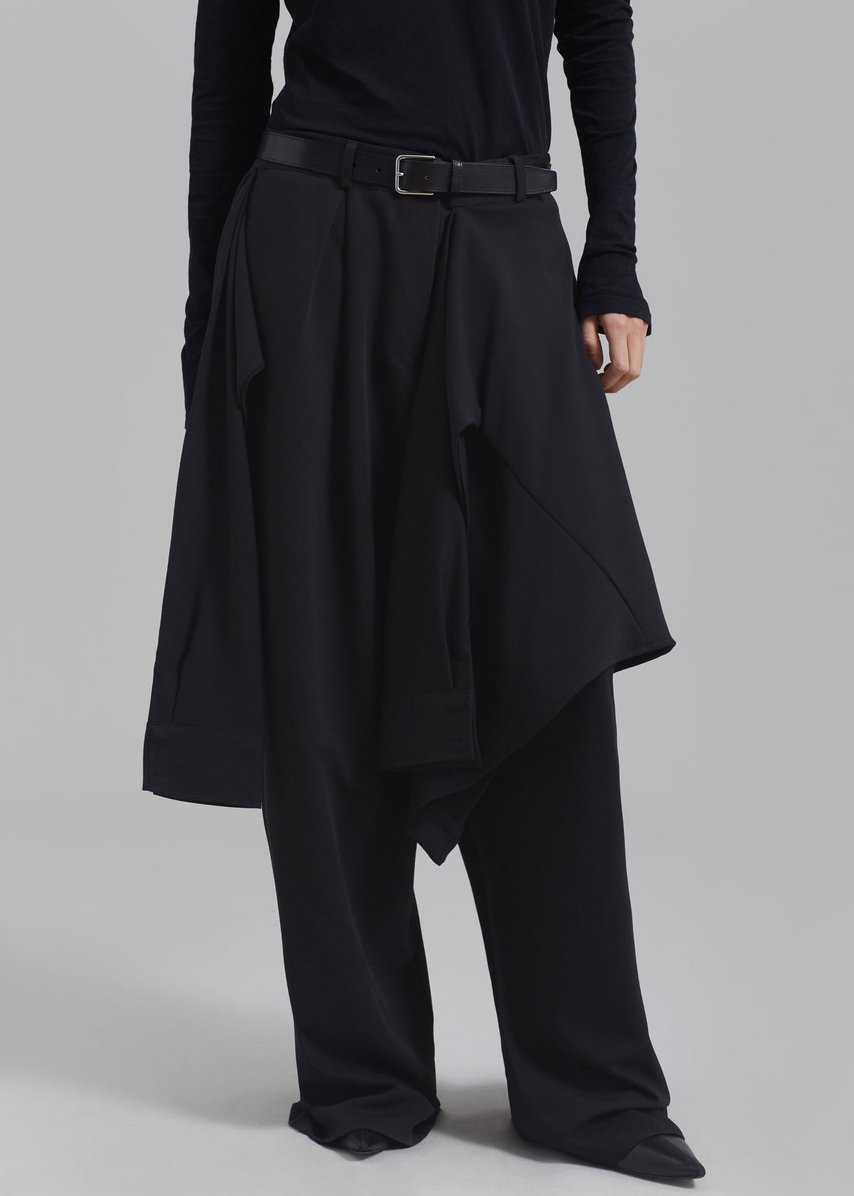 Adam Tie-Front Pants - Black - 7