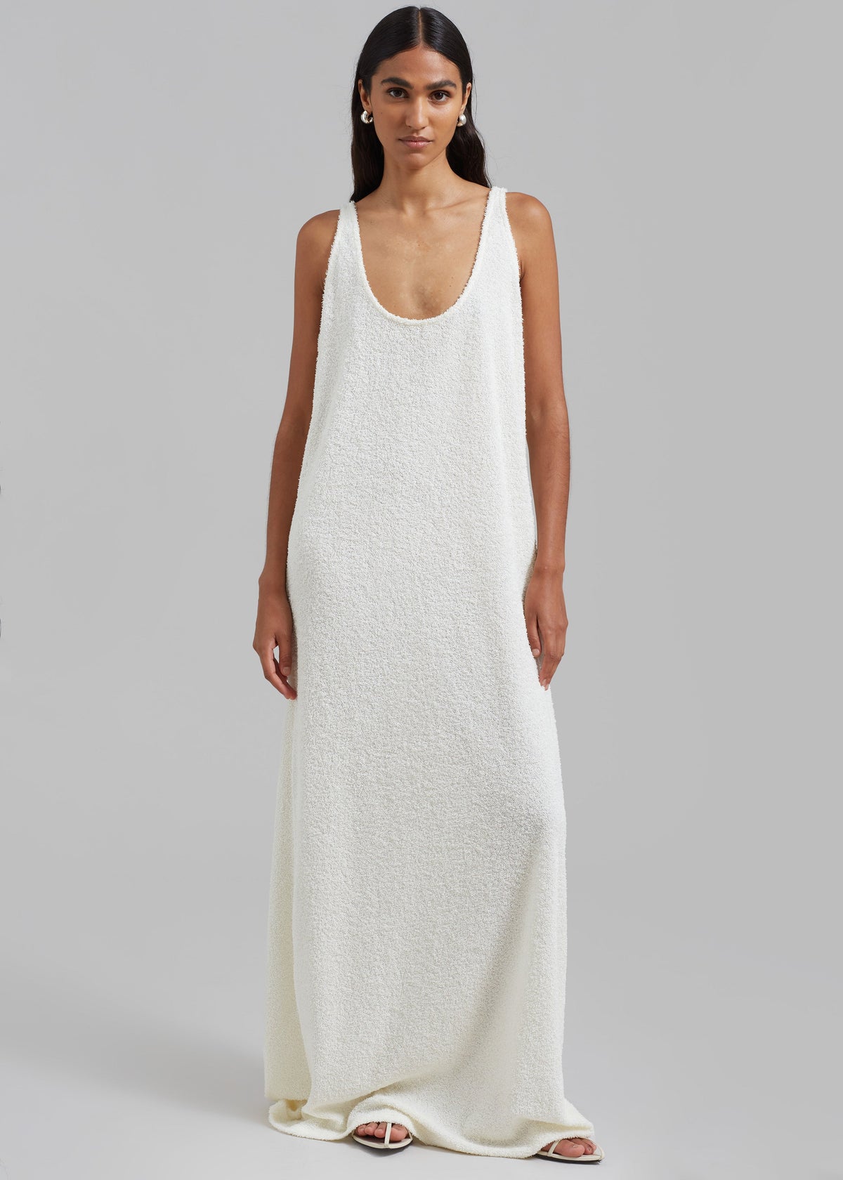 Adelaide Maxi Tank Dress - Cream - 3