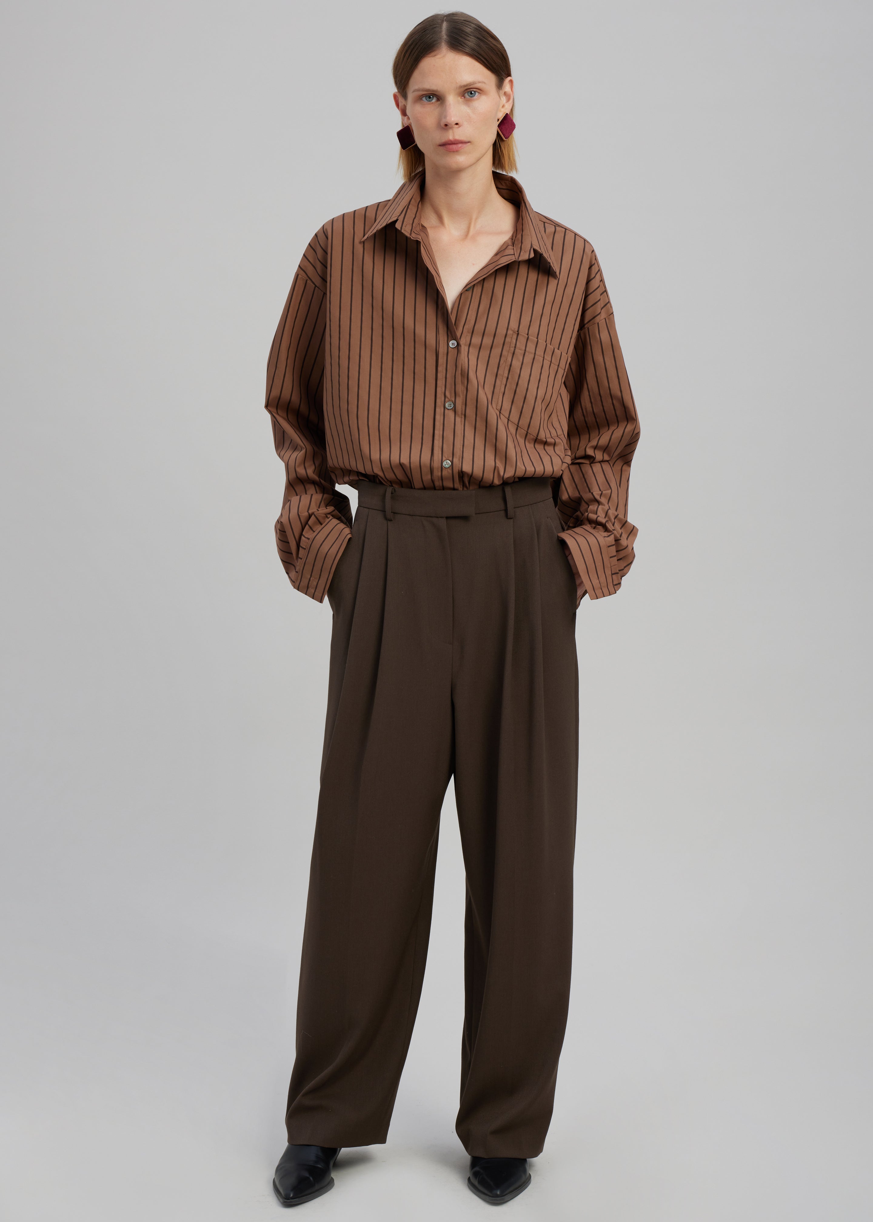 Aine Trousers - Brown - 1