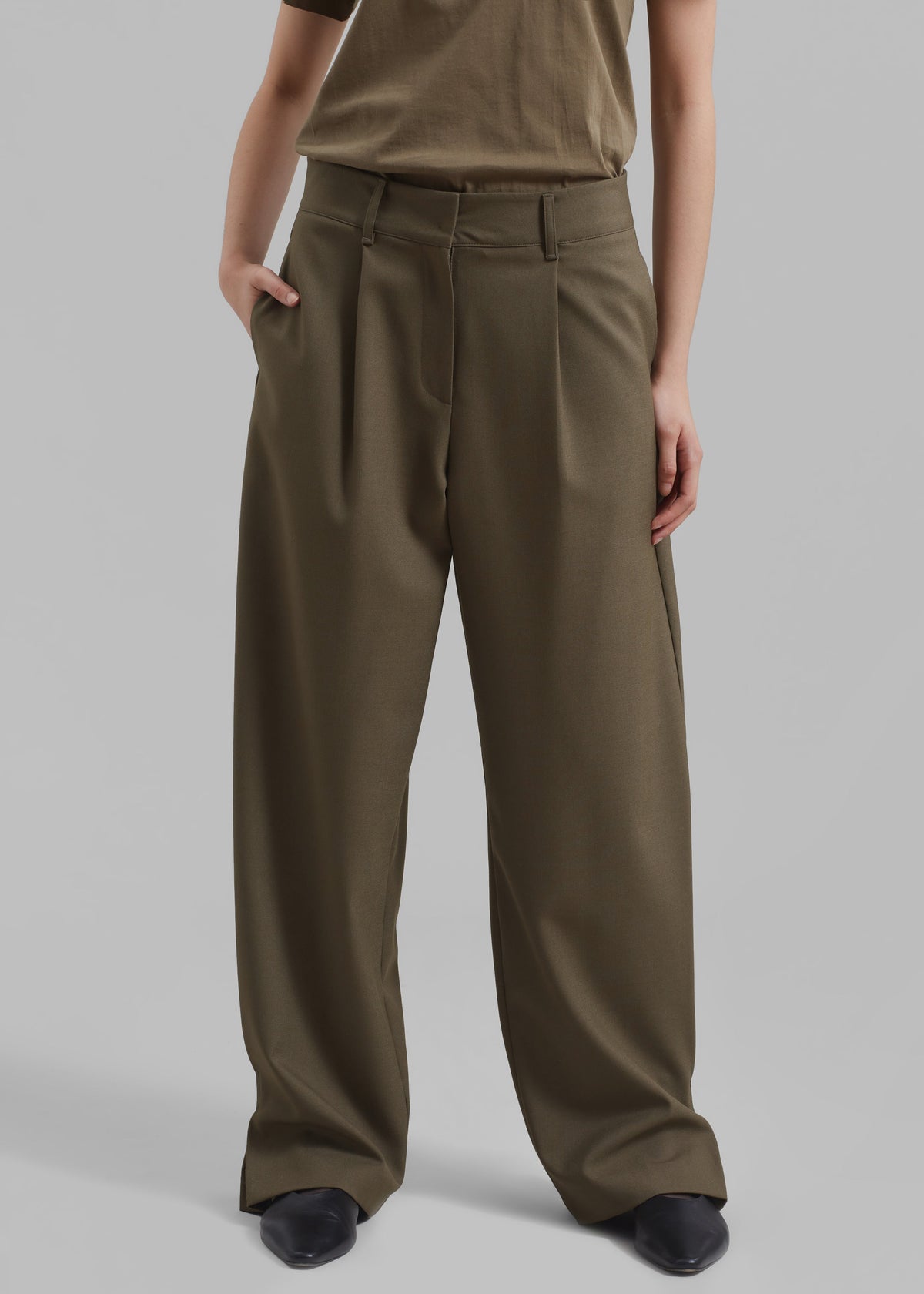 Amara Trousers - Khaki - 4