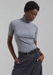 Amelia Mockneck Top - Grey