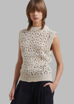 Amomento Crochet Vest - Beige