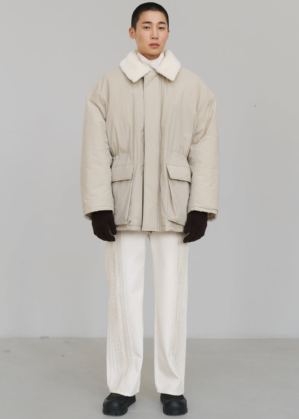 Amomento Padded Safari Jumper - Beige