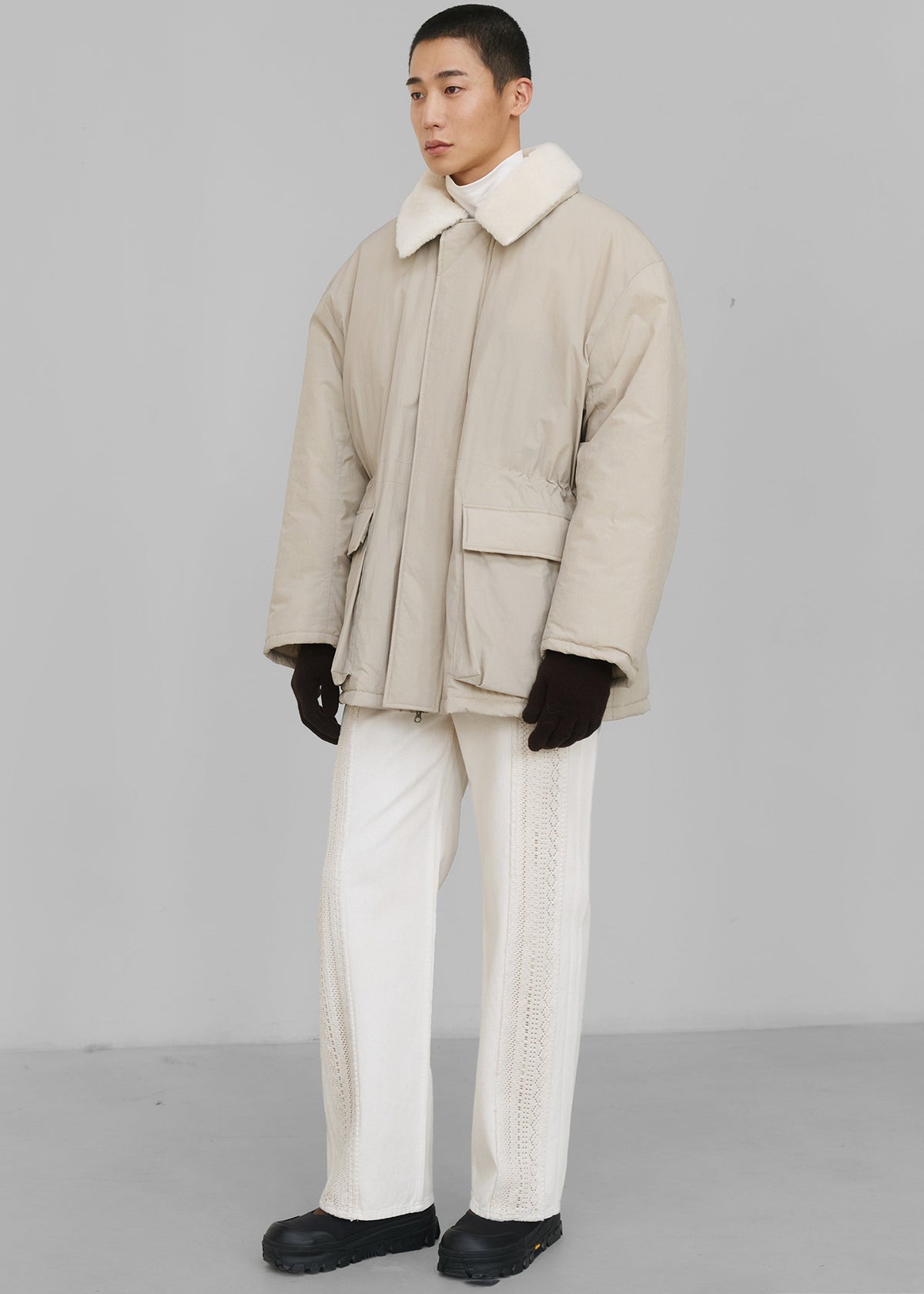 Amomento Padded Safari Jumper - Beige - 3