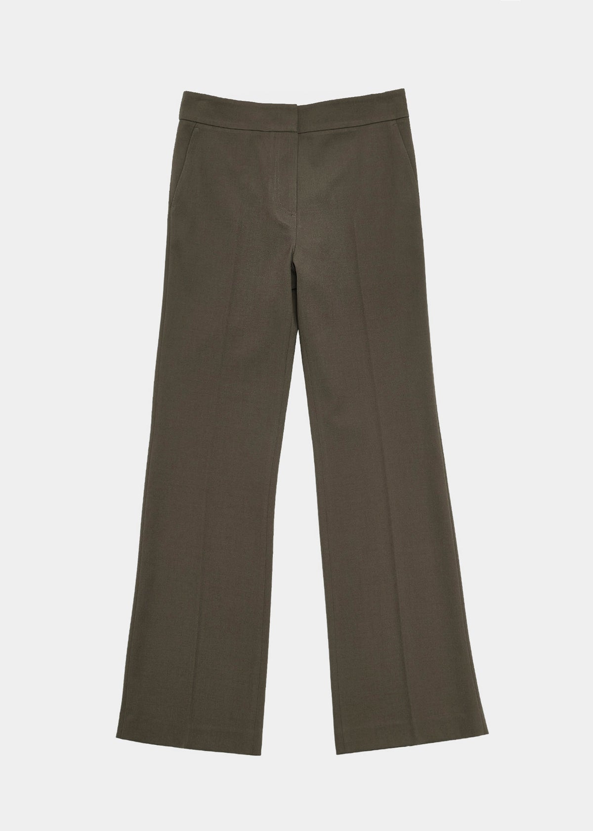 Amomento Straight Fit Wool Pants - Khaki - 8