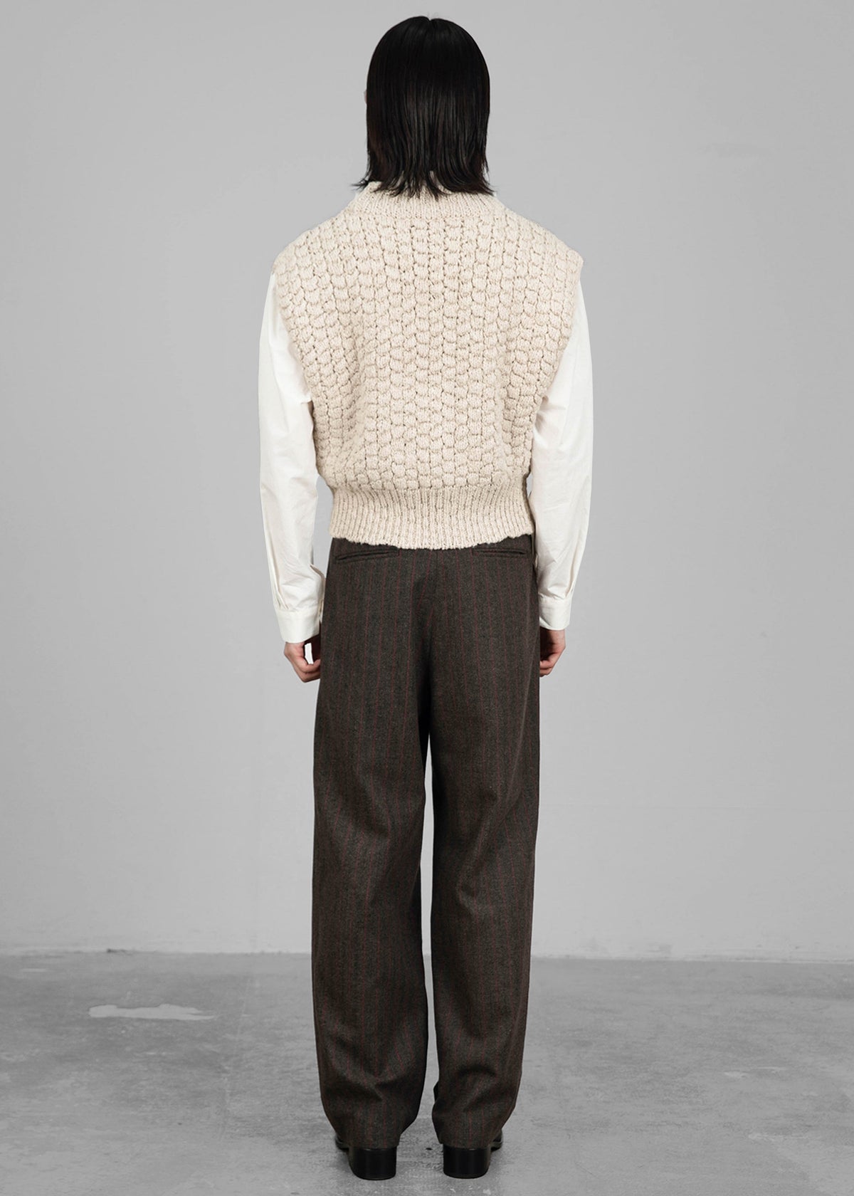 Amomento Wool Stripe Martin Pants - Brown - 13