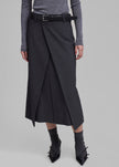 Andy Midi Wrap Skirt - Charcoal